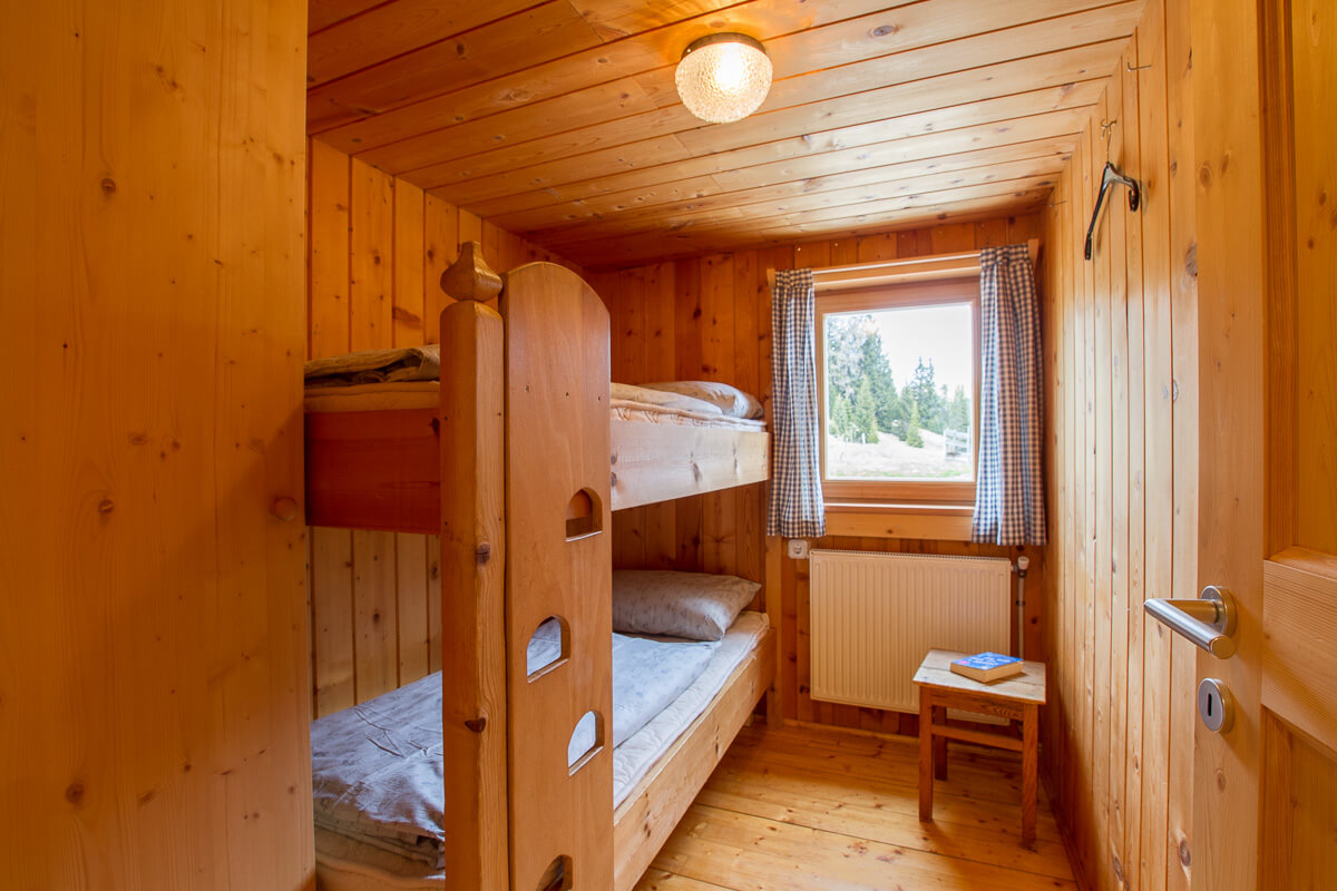 Camera da letto nella nostra malga sull'Alpe di Siusi